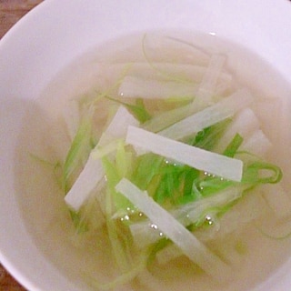 大根と長ネギの生姜スープ